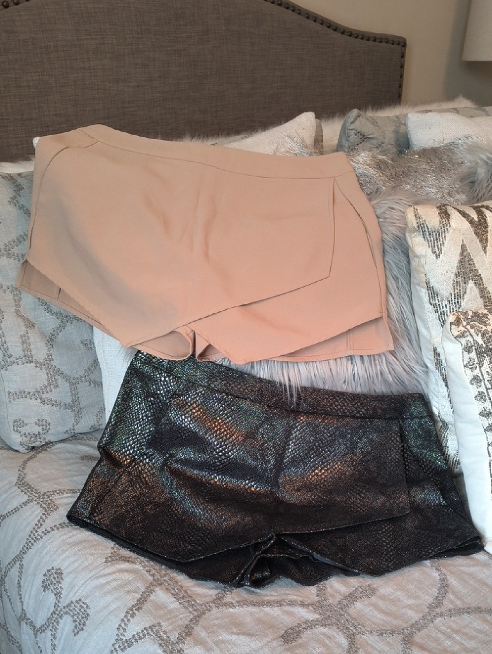 Set Of Skorts Blush and Black/ Silver Metallic Women’s Skorts
